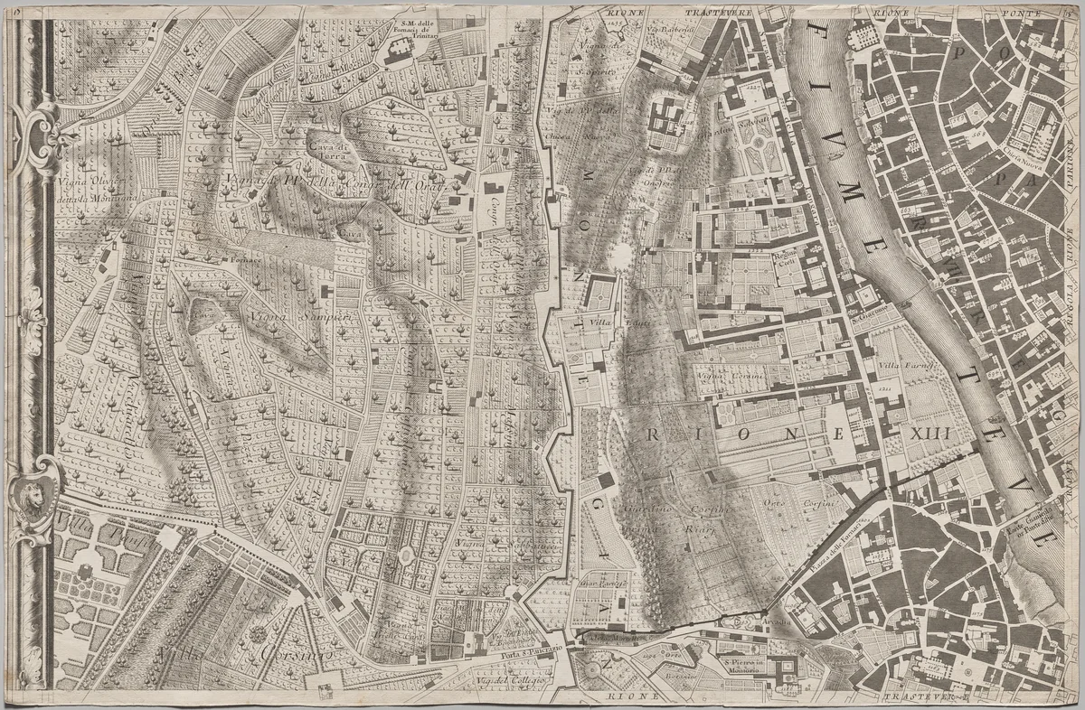 Nuova pianta di Roma data in luce da Giambattista Nolli l’anno MDCCXLVII, known as La Pianta Grande di Roma by Giovanni Battista Nolli, print, 1748