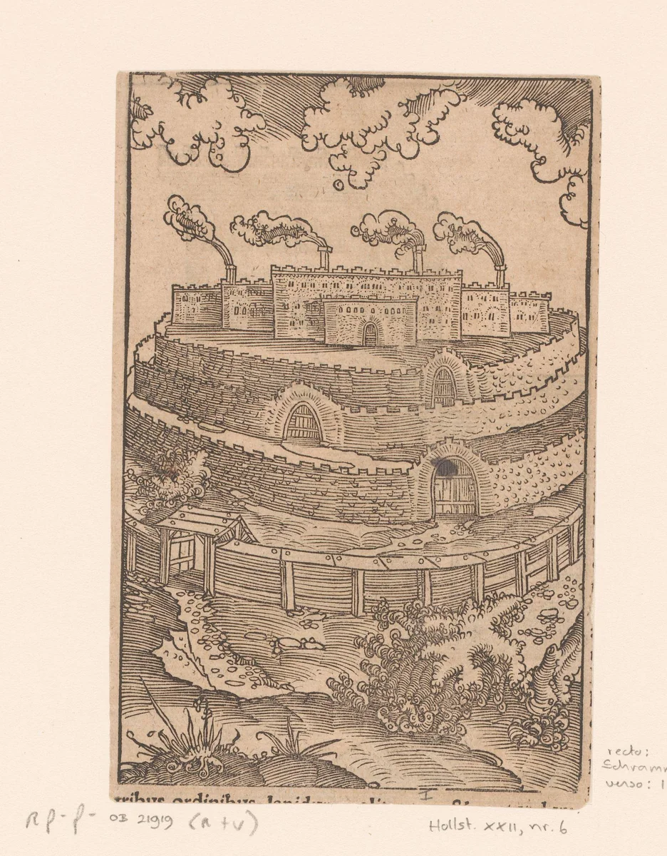 Tempel van Salomo by Unknown, print, 1524