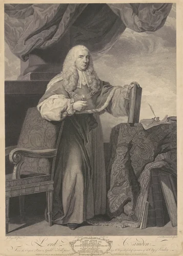 Lord Camden by Simon Francois Ravenet; Sir Joshua Reynolds, print, 1766