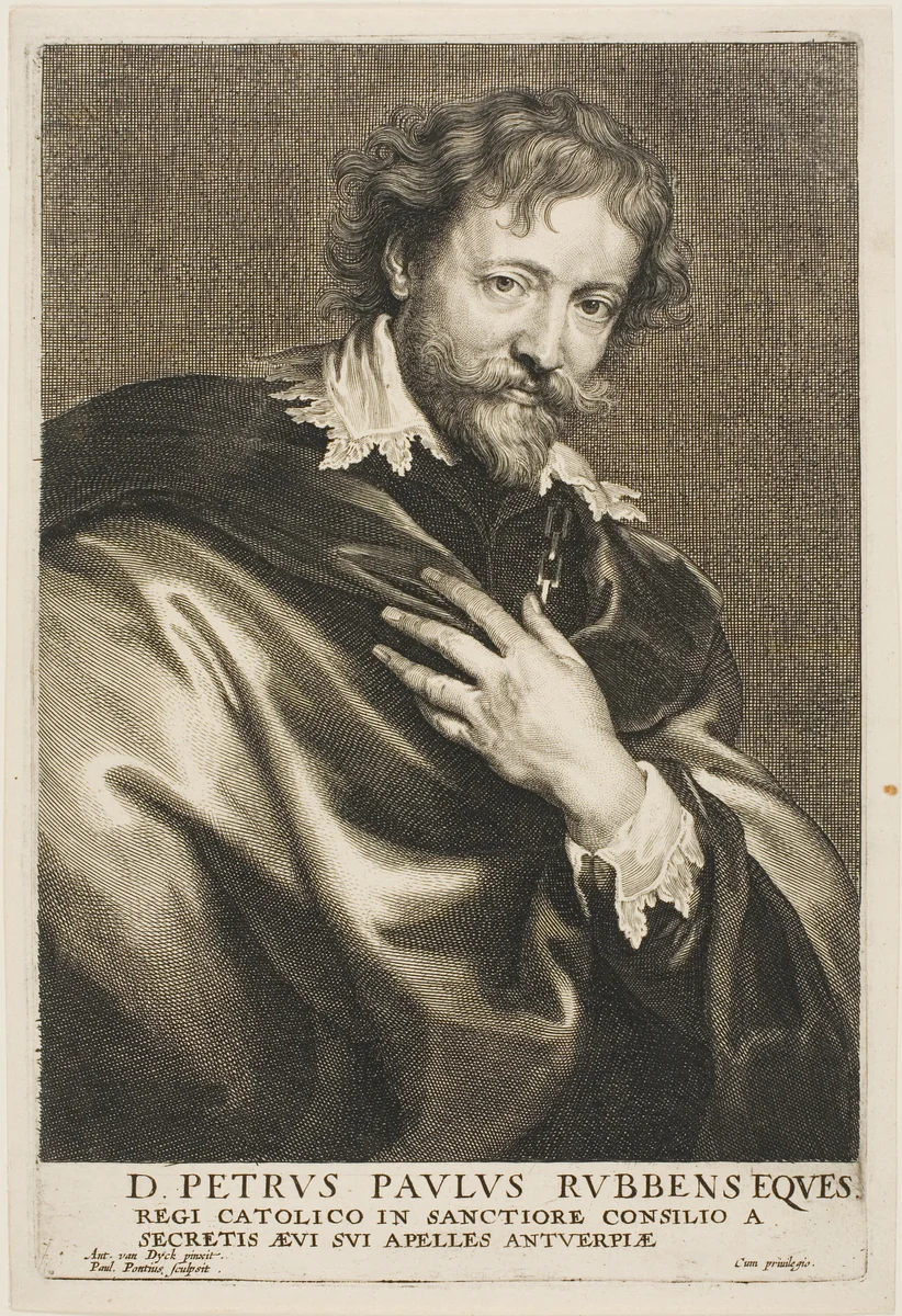 Peter Paul Rubens by Paul Pontius, print, 1630-1645