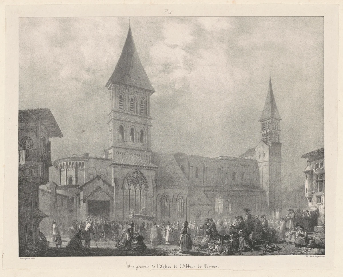 Vue general de l'Église de l'Abbaye de Tournus by Richard Parkes Bonington
Gottfried Engelmann, print, 1825