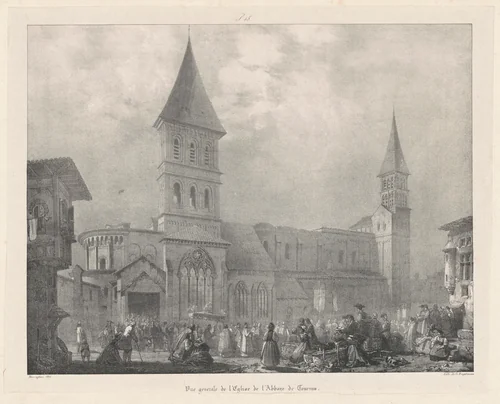 Vue general de l'Église de l'Abbaye de Tournus by Richard Parkes Bonington
Gottfried Engelmann, print, 1825
