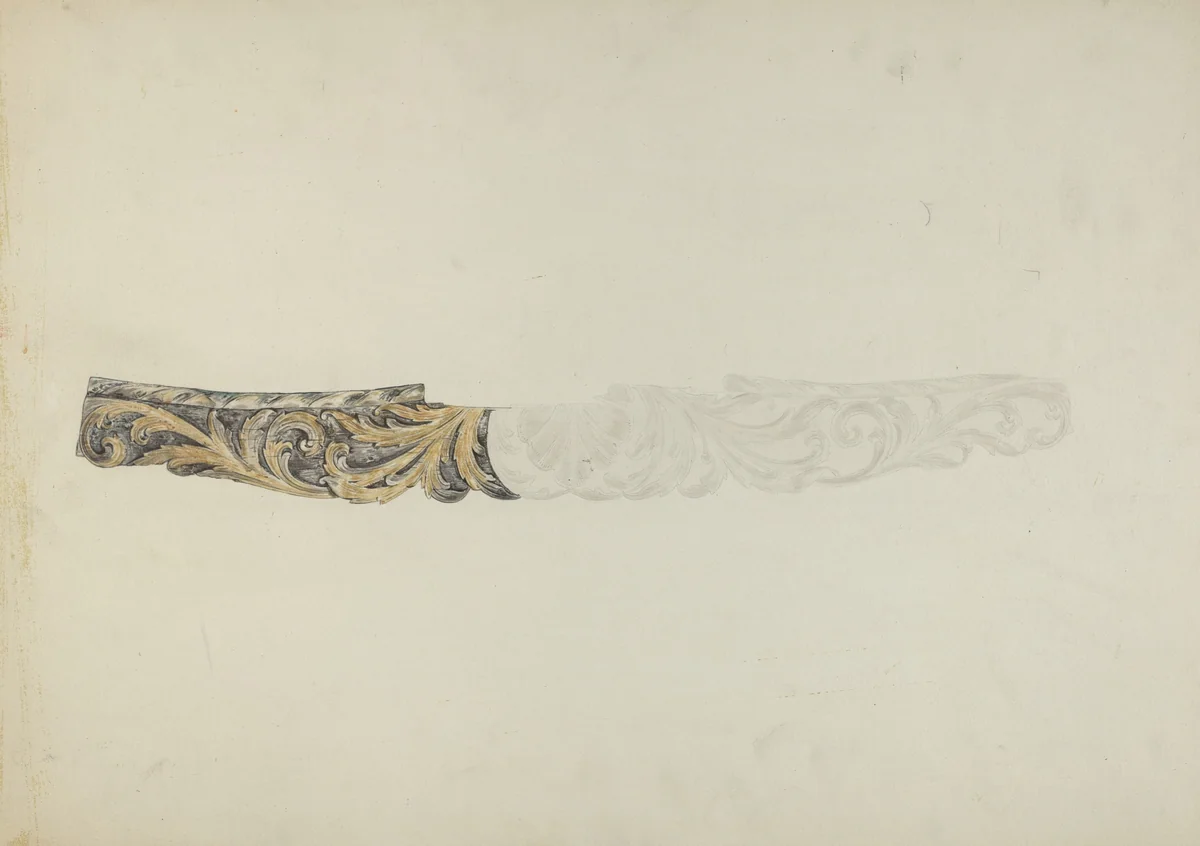 Stern Piece from "Henrietta Francis" by American 20th Century, index of american design, 1935-1942