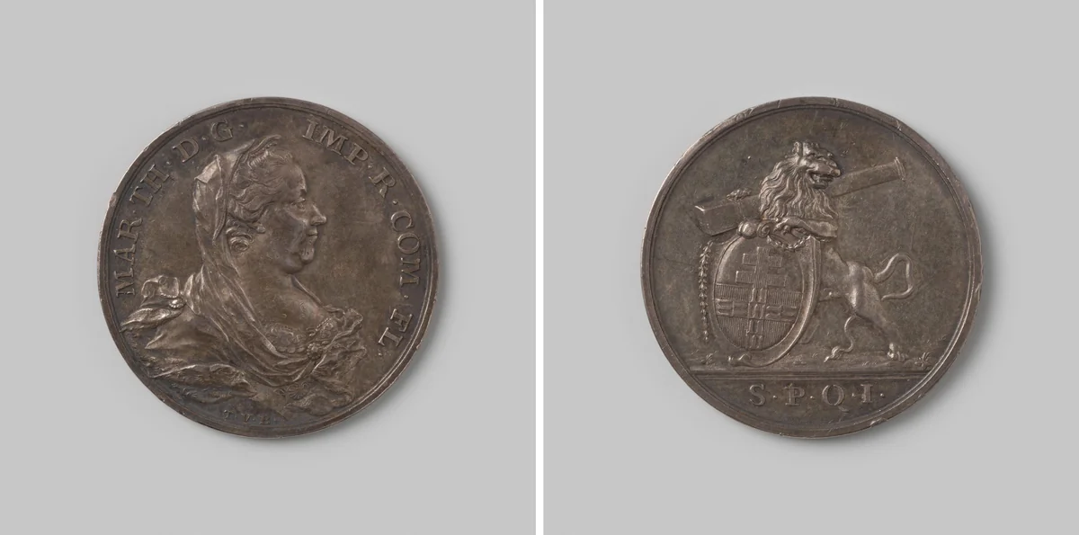 Grensafbakening in Yperen 1777 by Theodorus Victor van Berckel, metalwork, 1777