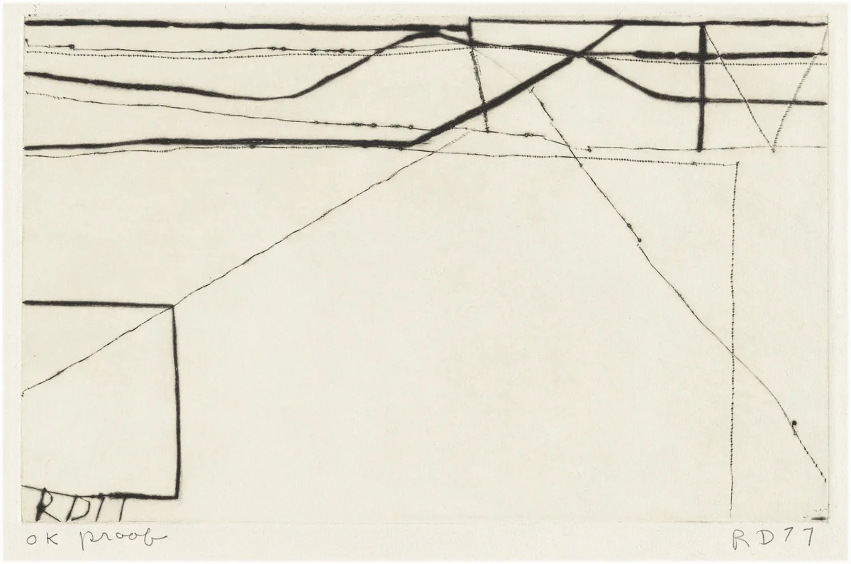 #7 from Nine Drypoints and Etchings by Richard Diebenkorn, portfolio, 1977