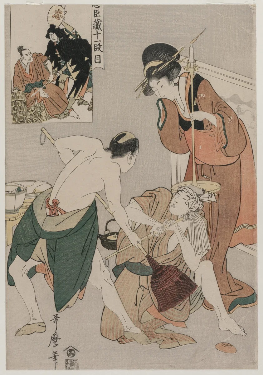 Chushingura: Act XI of The Storehouse of Loyalty by Kitagawa Utamaro (喜多川歌麿), print, 1797-1799
