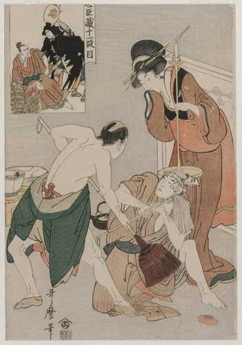 Chushingura: Act XI of The Storehouse of Loyalty by Kitagawa Utamaro (喜多川歌麿), print, 1797-1799