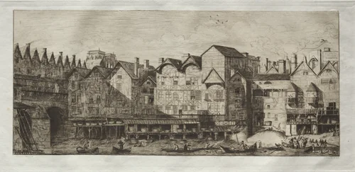 Partie de la cité vers la fin du XVIIe siècle by Edmond Gosselin, print, 1861-1881