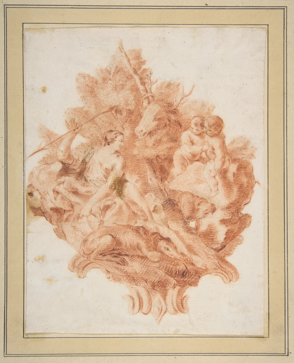 Vignette Illustrating Torquato Tasso's "Gerusalemme Liberata" (X:78) by Giovanni Battista Piazzetta, drawing, 1745