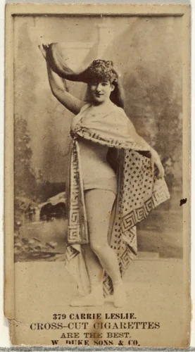 Card Number 379, Carrie Leslie, from the Actors and Actresses series (N145-3) issued by Duke Sons & Co. to promote Cross Cut Cigarettes by W. Duke, Sons & Co., photograph, 1880-1889