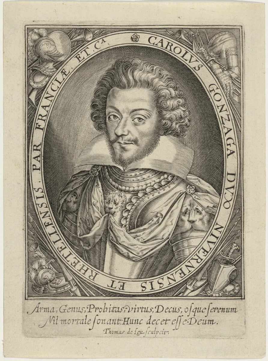 Carolus Gonzaga, Duc de Nevers-Rethel by Thomas de Leu, print, 1560-1620