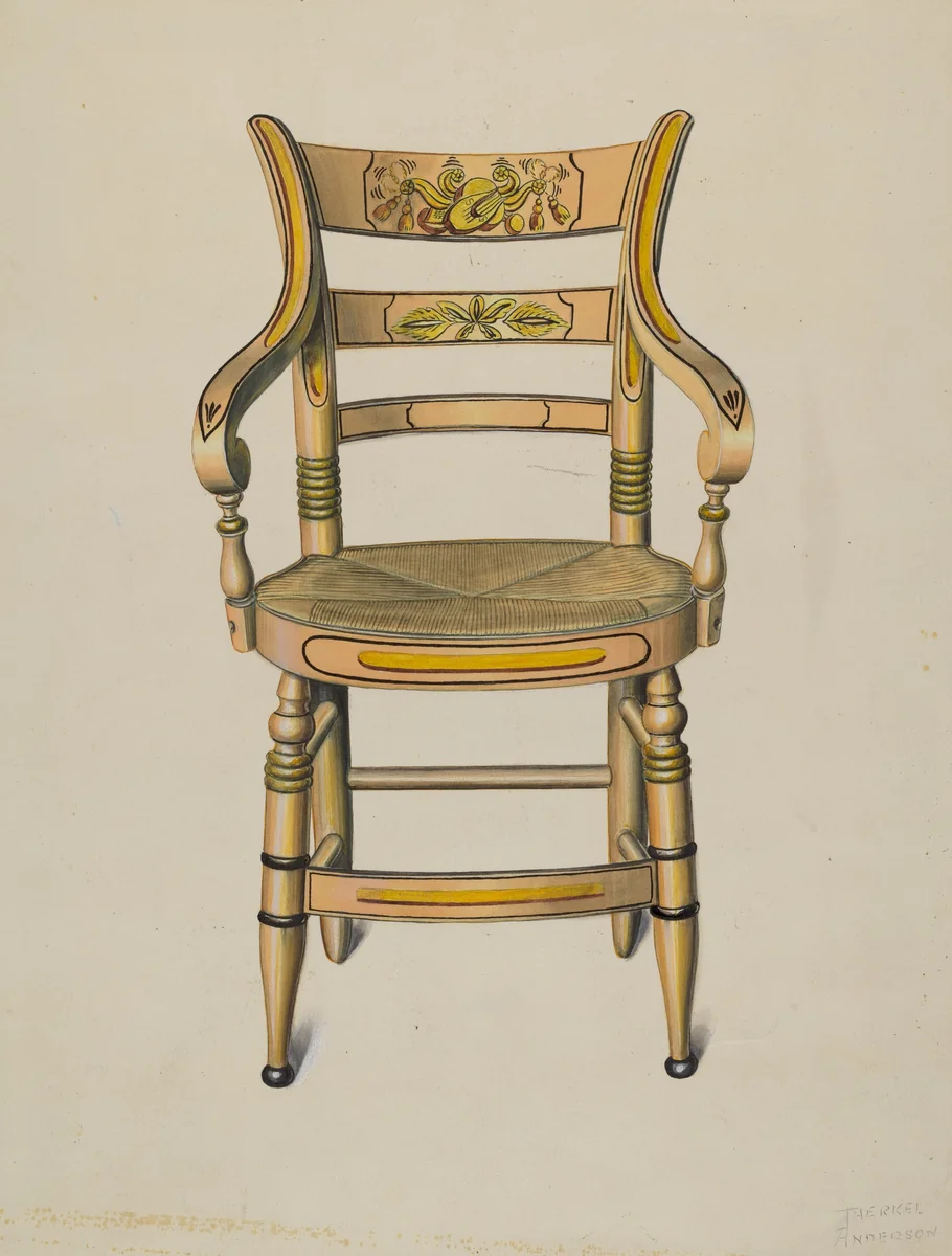 Hitchcock Armchair by Therkel Anderson, index of american design, 1937