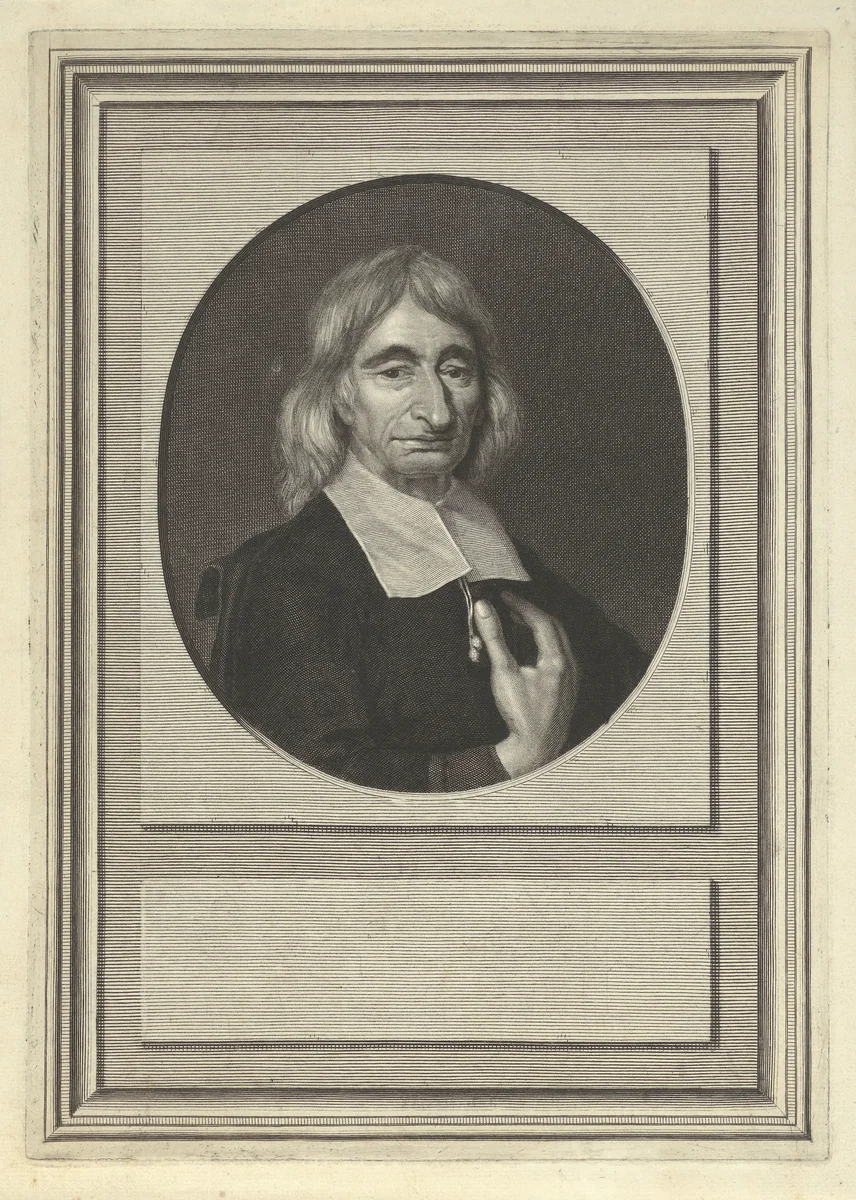 Portret van Balthasar Bekker by Pieter van Gunst, print, 1673-1714
