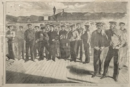 Crew of the United States Steam-Sloop "Colorado," Shipped at Boston, June 1861 by Winslow Homer, print, 1861