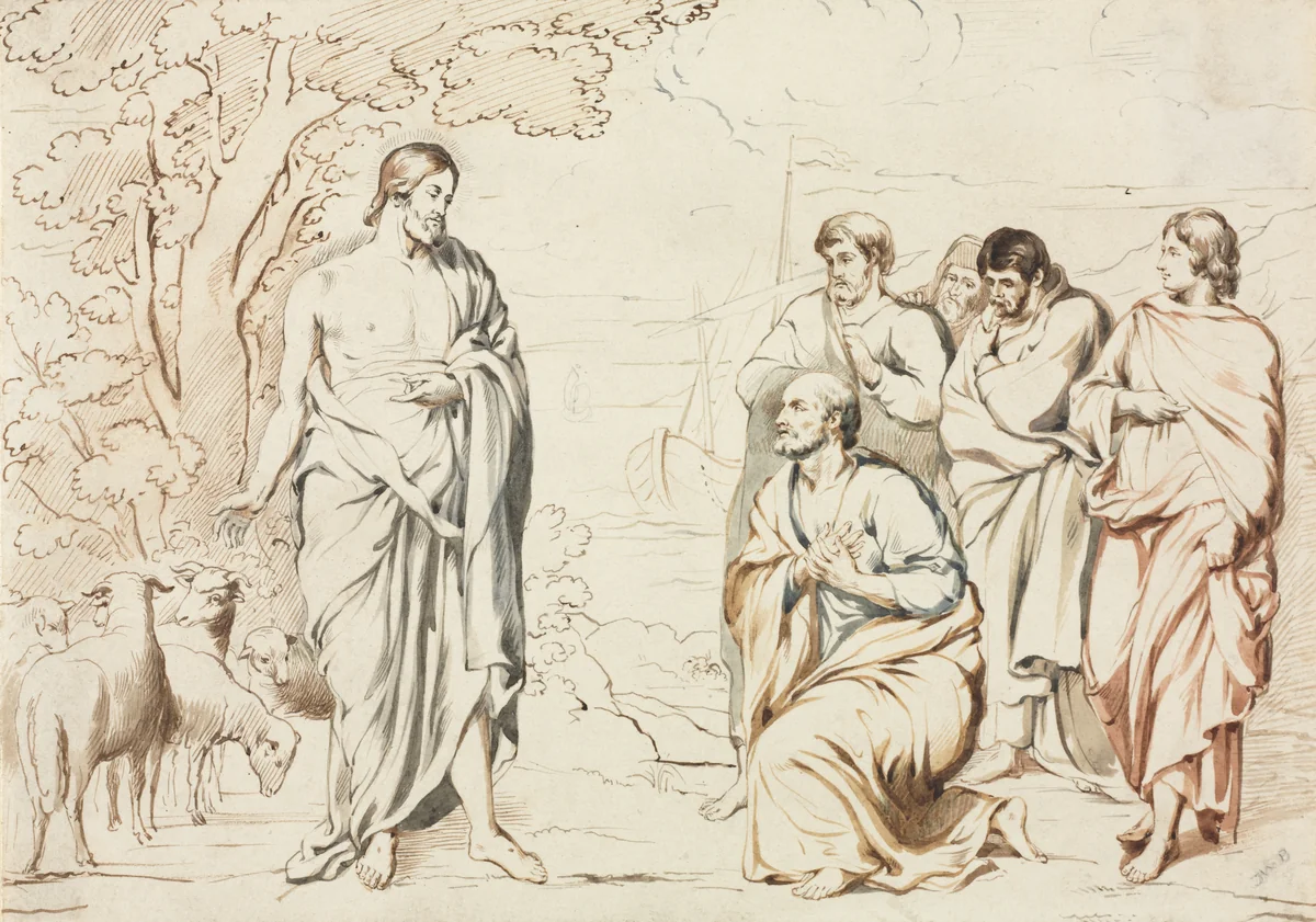 Christ and His Disciples by Joseph Brett, drawing, 1831-1848