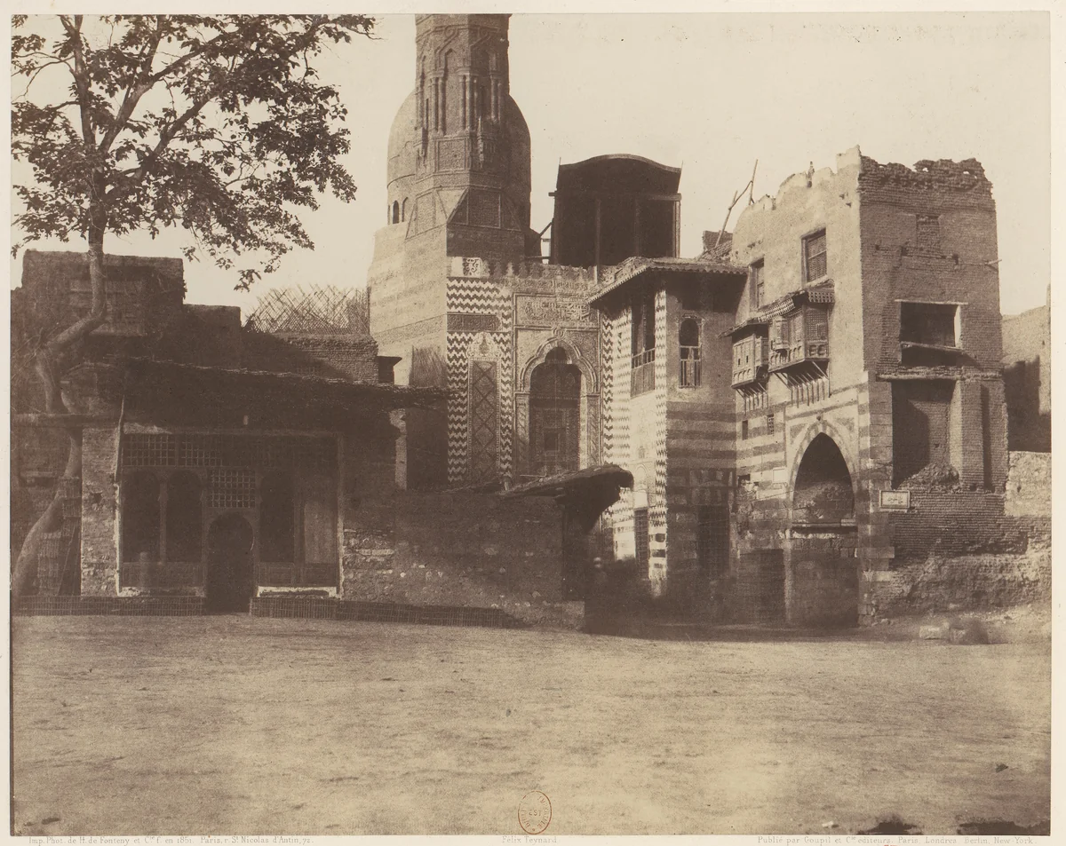Boûlâk, Carrefour (Mosquée, Café, etc.) by Félix Teynard, photograph, 1851-1852