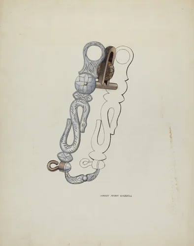Spanish Bit by Eva Fox; Harry Mann Waddell, index of american design, 1936