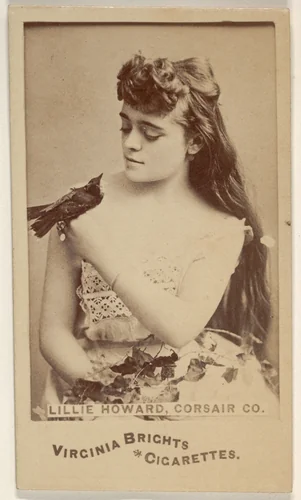 Lillie Howard, Corsair Co., from the Actors and Actresses series (N45, Type 6) for Virginia Brights Cigarettes by Allen & Ginter, photograph, 1885-1891