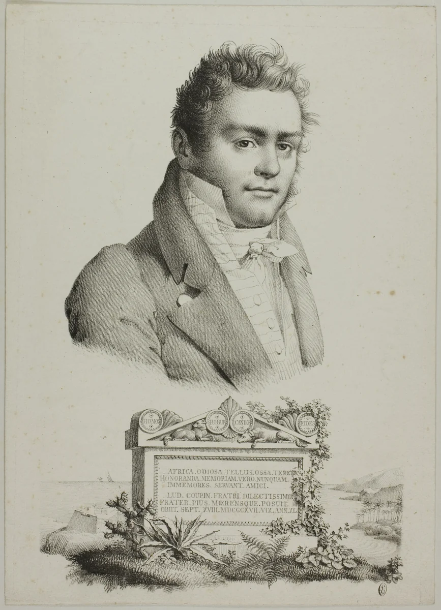 Portrait of the Artist's Brother by Marie Philippe Coupin de La Couperie, print, 1817