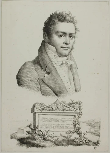 Portrait of the Artist's Brother by Marie Philippe Coupin de La Couperie, print, 1817