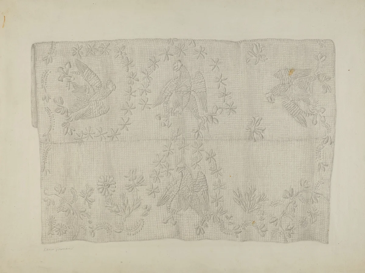 Bedspread by Bessie Forman, index of american design, 1939