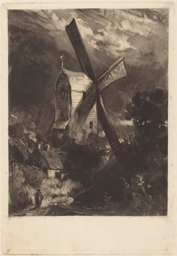 Mill near Brighton by David Lucas; John Constable, print, 1829