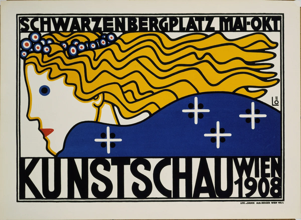 Poster for the Kunstschau exhibition, Vienna by Berthold Löffler, design, 1908