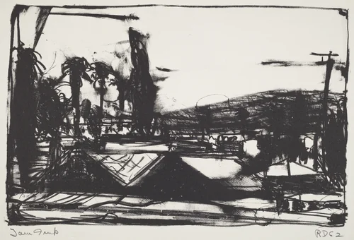 L.A. Landscape by Richard Diebenkorn, print, 1962