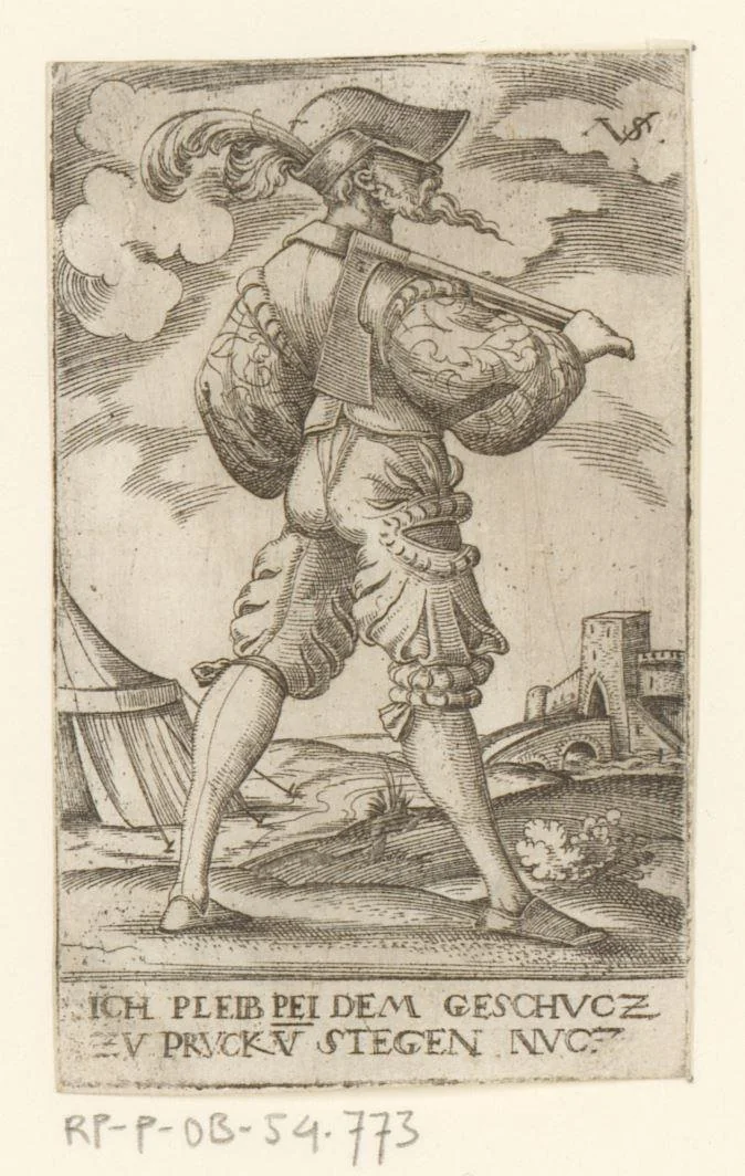 Soldaat met een bijl by Unknown, print, 1524-1562