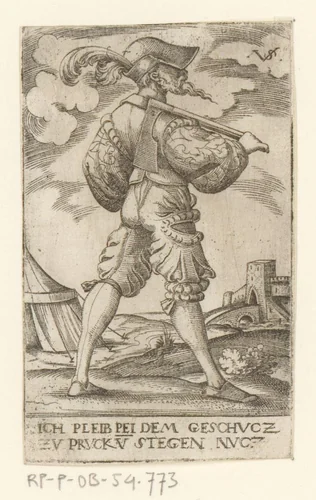Soldaat met een bijl by Unknown, print, 1524-1562