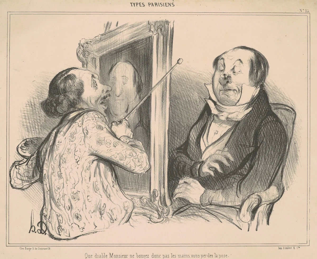 Que Diable Monsieur Ne Bougez donc pas... by Honoré Daumier, print, 1838