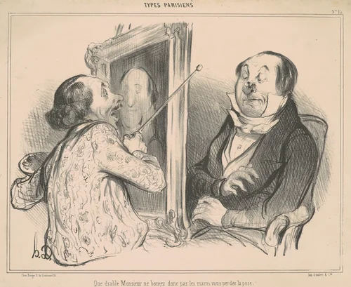 Que Diable Monsieur Ne Bougez donc pas... by Honoré Daumier, print, 1838