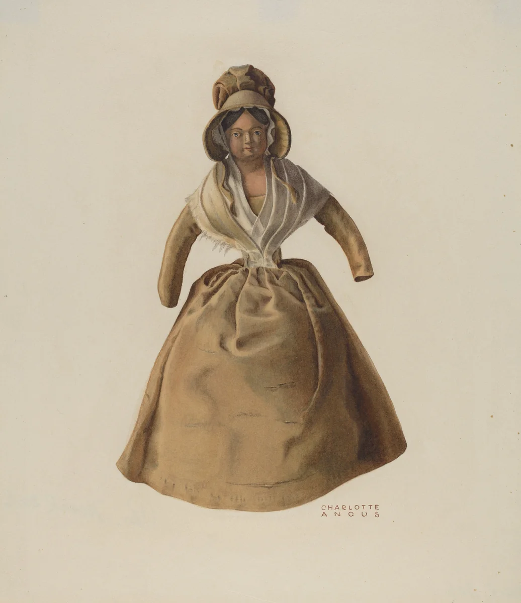 Quaker Doll by Charlotte Angus, index of american design, 1940