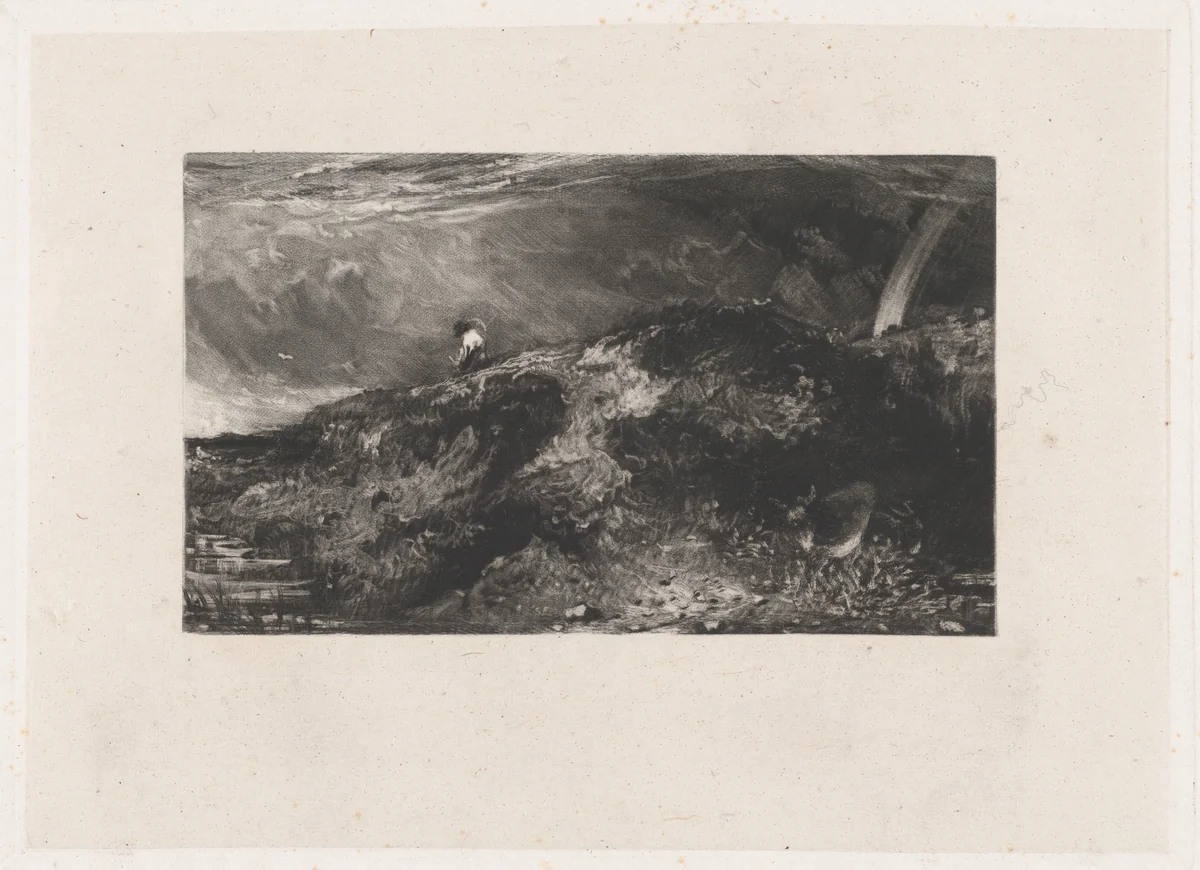 Hampstead Heath by David Lucas, print, 1829