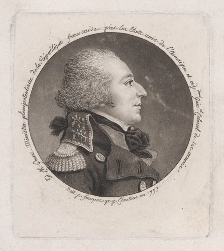 Portrait of E.C. Genet by Gilles Louis Chrétien, print, 1793