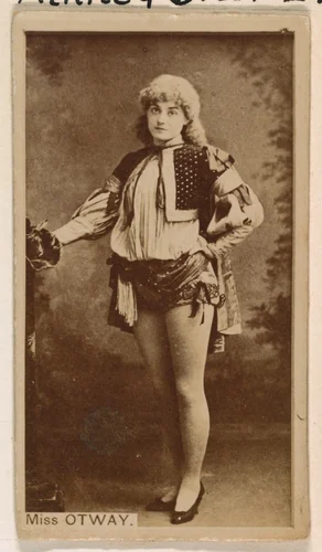 Miss Otway, from the Actresses series (N245) issued by Kinney Brothers to promote Sweet Caporal Cigarettes by Kinney Brothers Tobacco Company, photograph, 1890