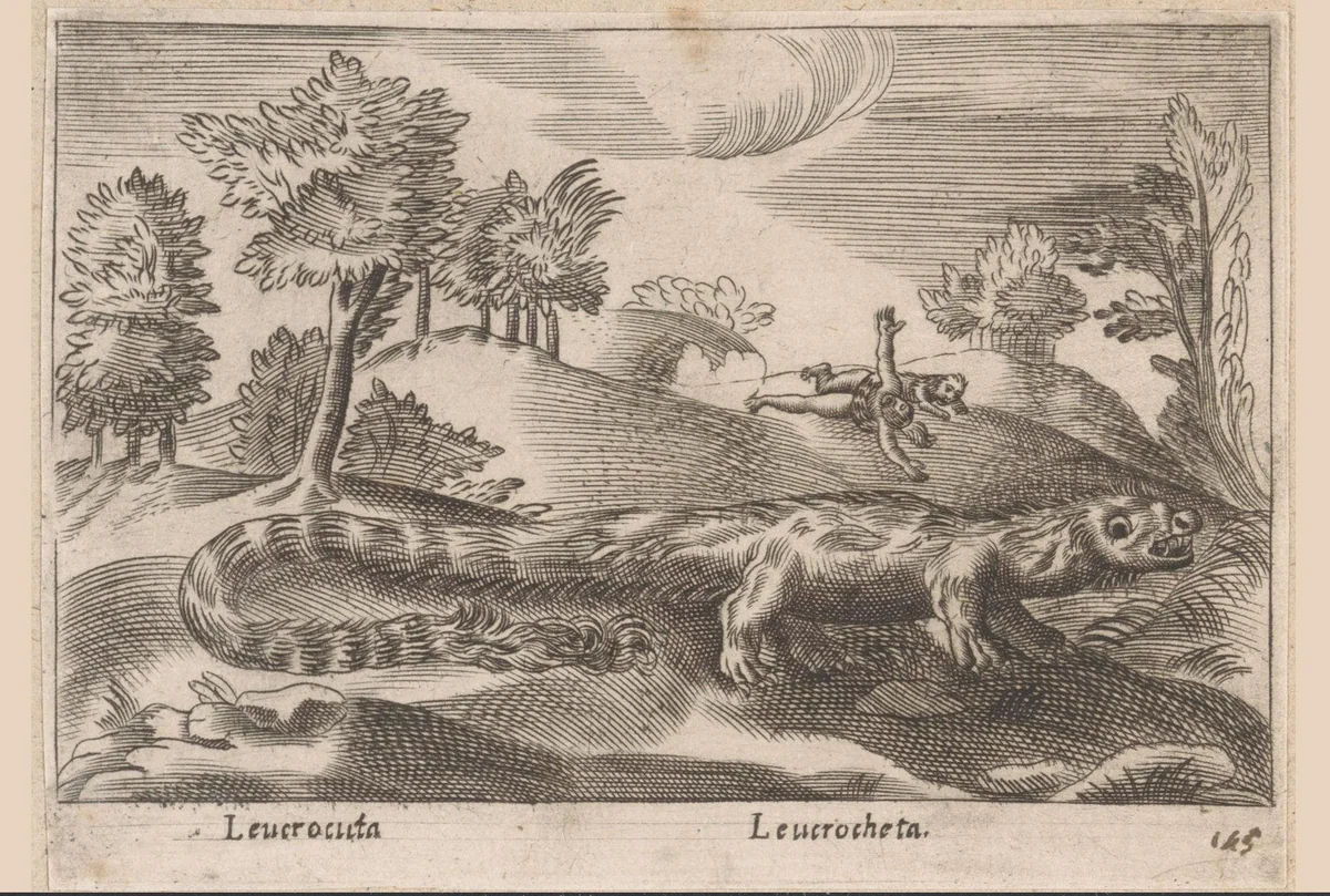 Leucrota by Antonio Tempesta, print, 1565-1630