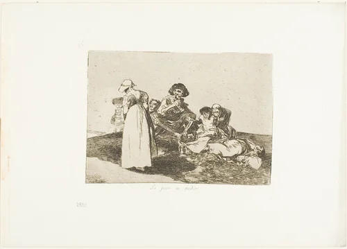 The Worst is to Beg, plate 55 from The Disasters of War by Francisco José de Goya, print, 1812-1815