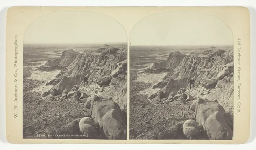 Badlands of Wyoming by William Henry Jackson, photograph, 1879-1892