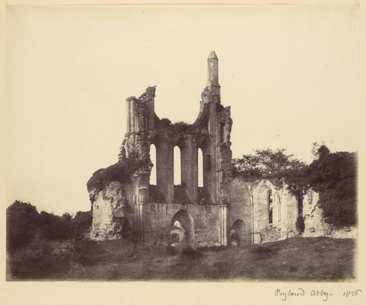Byland Abbey by Alfred Capel-Cure, photograph, 1856