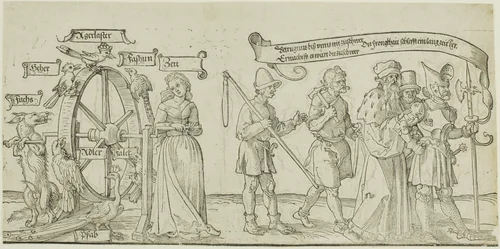 The Michelfeldt Tapestry (Allegory on Social Injustice), first part of three by Albrecht Dürer, print, 1526