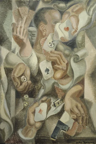 Card Trick by André Masson, painting, 1923