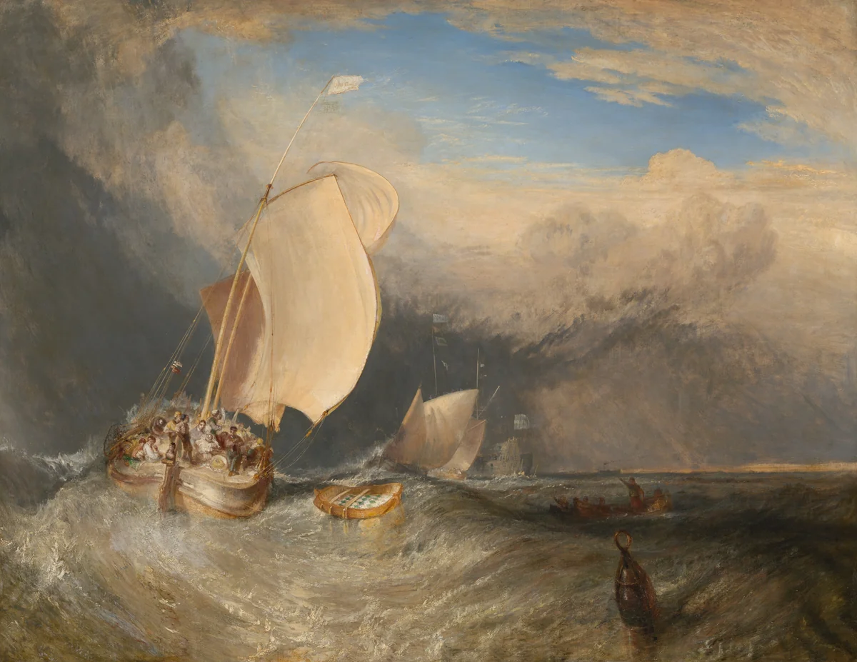 Fishing Boats with Hucksters Bargaining for Fish by Joseph Mallord William Turner, painting, 1832-1842