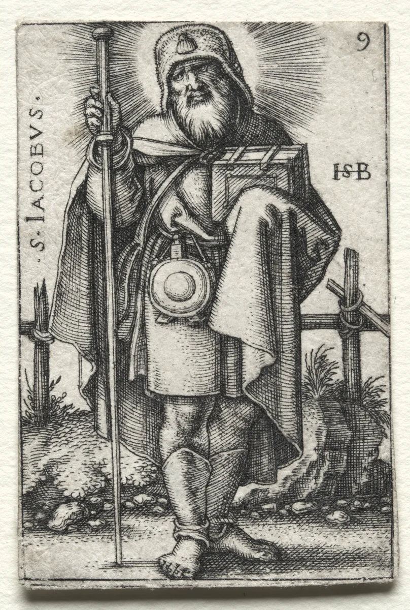 St. James the Great by Hans Sebald Beham, print, 1545-1546