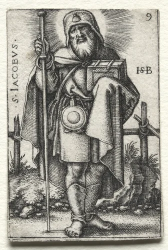 St. James the Great by Hans Sebald Beham, print, 1545-1546