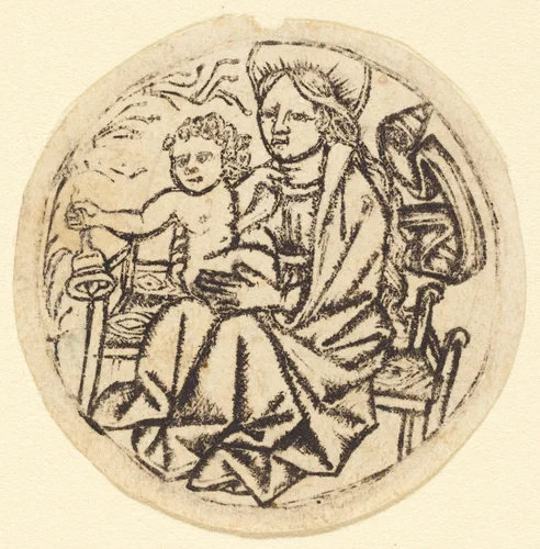 Madonna and Child with a Bell by German 15th Century, print, 1450-1460