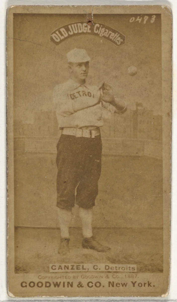 Charles William "Charlie" Ganzel, Catcher, Detroit Wolverines, from the Old Judge series (N172) for Old Judge Cigarettes by Goodwin & Company, photograph, 1887
