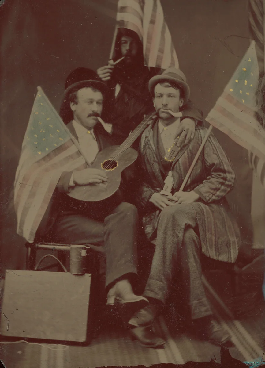 Portrait of Three Men by American 19th Century, photograph, 1855-1865