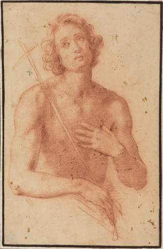 Saint John the Baptist by Matteo Rosselli, drawing, 1578-1650