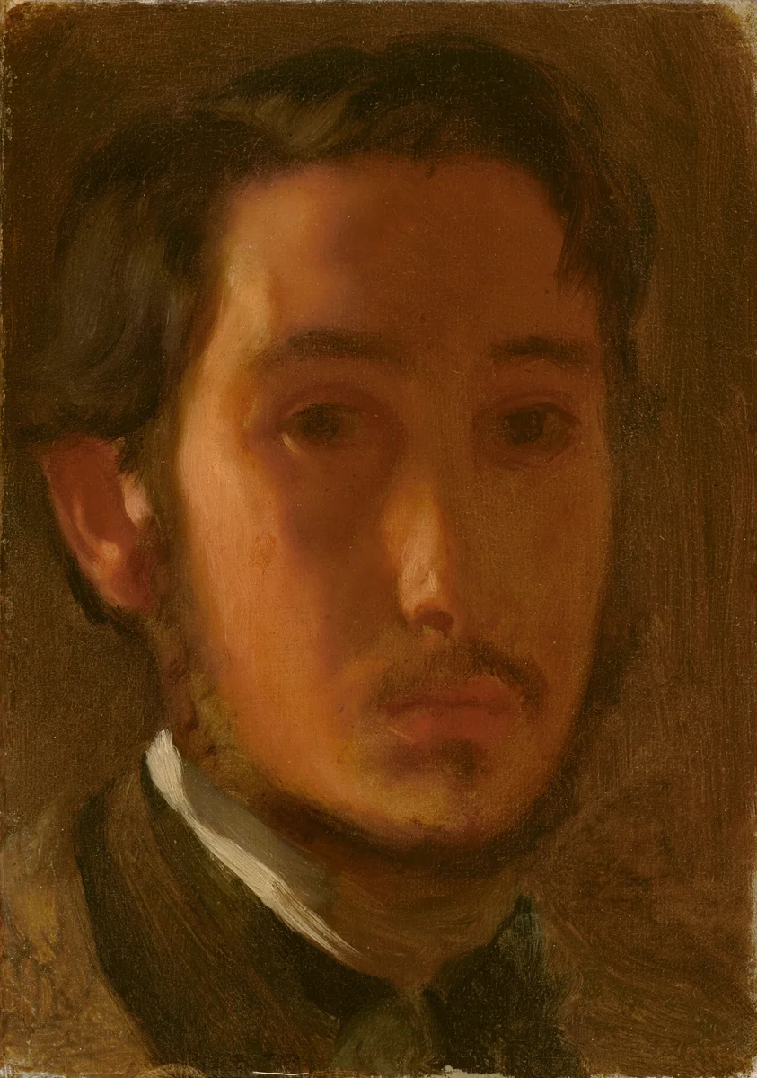 Self-Portrait with White Collar by Edgar Degas, painting, 1857